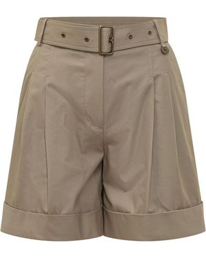 Burberry Solid Shorts - Natural