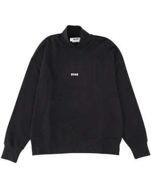 MSGM Mock Collar Sweatshirt - Black