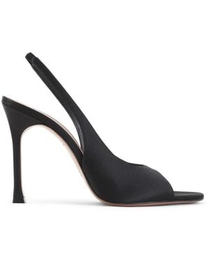 AMINA MUADDI Slingback Satin Pumps - Black