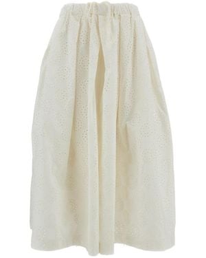 Comme des Garçons Cotton Wide-Leg Pants - White