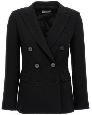 Alberto Biani Double-Breasted Blazer - Black