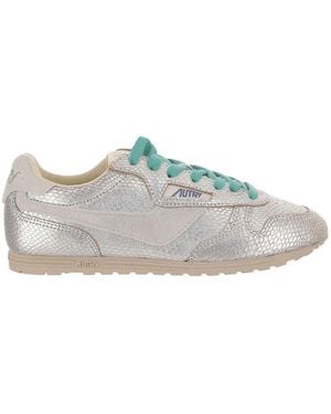 Autry Windspin Low Sneakers With Metallic Finish