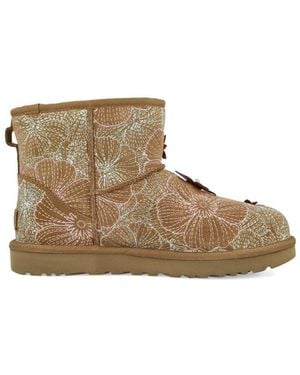 UGG Floral Classic Boots - Brown