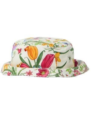 Gucci Floral Bucket Hat - White