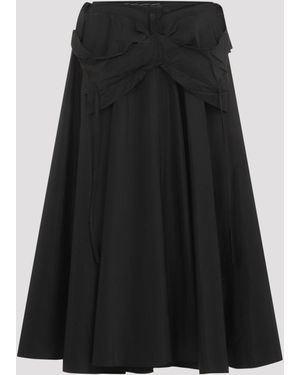 Maison Margiela Asymmetrical Midi Skirt - Black