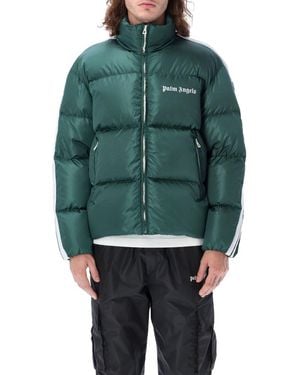 Palm Angels Logo Down Jacket - Blue