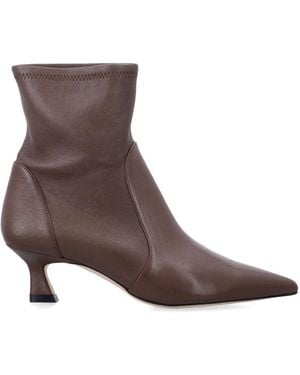 Stuart Weitzman Leather Ankle Boots - Brown