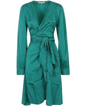 Silk95five Ananda Silk Short Dress - Green