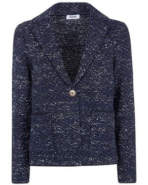 Base London Notched Lapels Button Jacket - Blue
