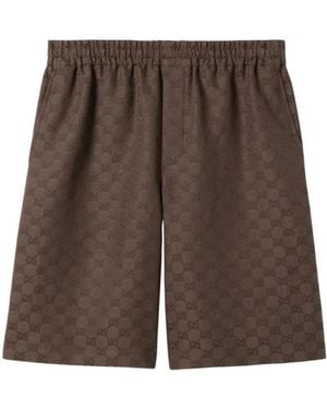 Gucci Relaxed Logo Shorts - Brown