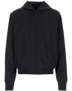 Gucci Solid Hood Jacket - Blue