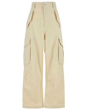 Bottega Veneta Sand Cotton Blend Cargo Pant - White