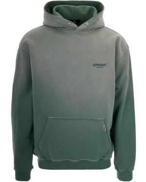 Represent Logo Oversized Hoodie - Green