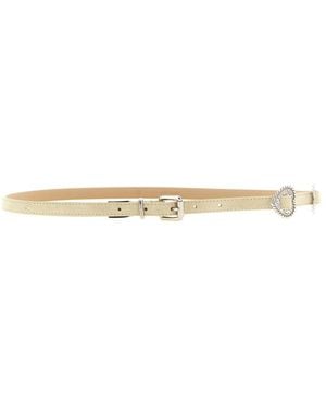 KATE CATE Ranchera Textured Belt - White