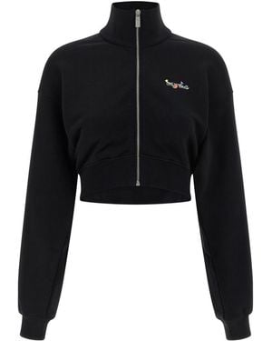 Off-White c/o Virgil Abloh Arrow Glass Flower Sweatshirt - Black