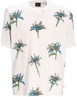 Paul Smith Round Neck Printed T-Shirt - White