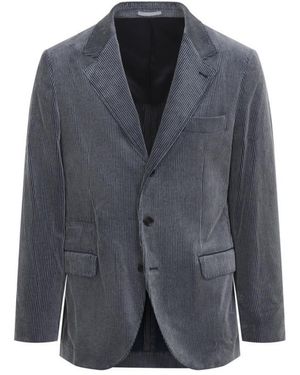 Brunello Cucinelli Notched Lapel Blazer - Gray
