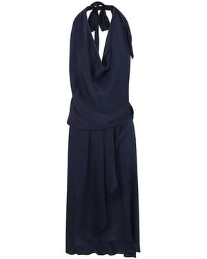Silk95five Worth Ave Silk Short Dress - Blue