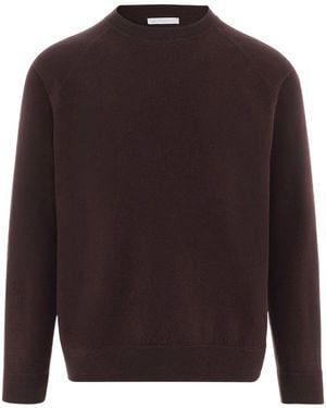 Oliver Lattughi Crew Neck Jumper - Brown