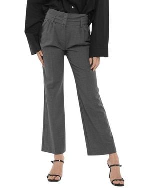 THE GARMENT Flared Pleated Pant - Black