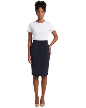 Magda Butrym Pleated Knee Length Skirt - Blue