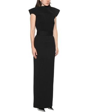 Solace London Boat Neck Maxi Dress - Black