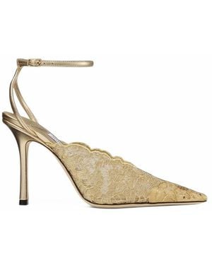 Jimmy Choo Lace Faiz Pumps - Metallic
