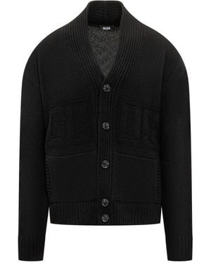 Gcds Shawl Neck Cardigans - Black