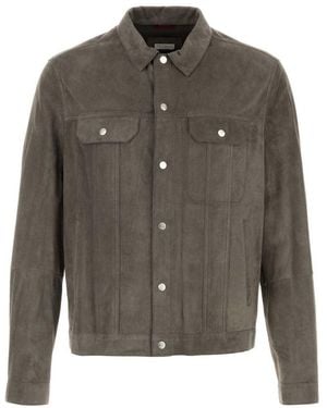 Brunello Cucinelli Shirt Collar Jacket - Grey