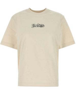 Burberry Sand Cotton T-Shirt - White
