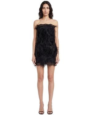 The Attico Embellished Strapless Mini Dress - Black