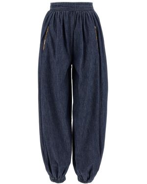 Valentino Denim Chambray Trousers - Blue