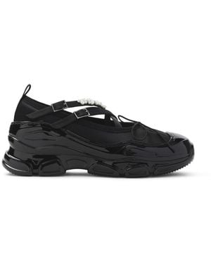 Simone Rocha Criss Cross Ballet Flats - Black