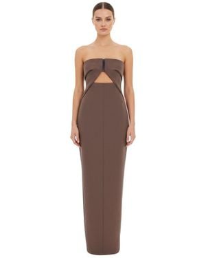 Rick Owens Strapless Full Length Dress - Brown