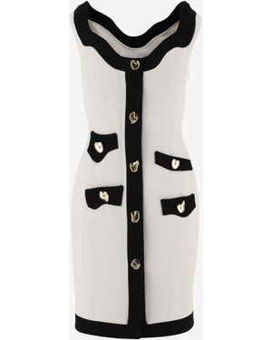 ワンピース Moschino Buttoned Dress Moschino Buttoned Dress in Black | Lyst