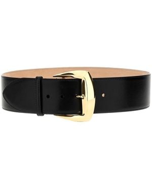 McQueen Geometric Solid Belt - White