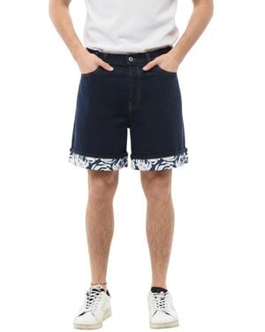Burberry Solid Shorts - Blue