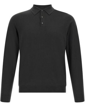 Zanone Shirt Collar Sweater - Black