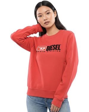 DIESEL Logo Crew Neck Sweatshirt - Red