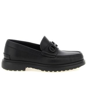 Ferragamo Leather Loafers - Black