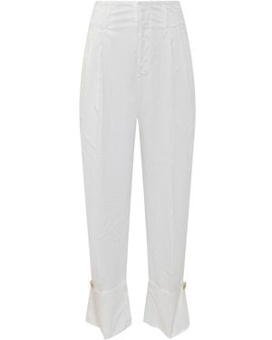 DARKPARK Relaxed Flat Front Pants - White