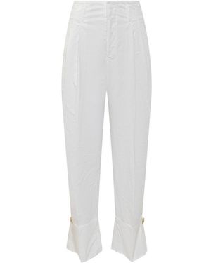 DARKPARK Relaxed Flat Front Trousers - White
