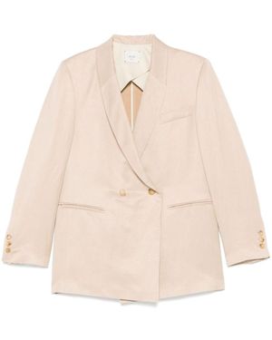 Alysi Double-Breasted Blazer - Natural