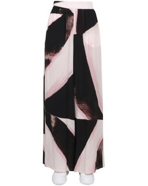McQueen Loose Flat Front Trousers - Black