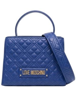 Love Moschino Logo Small Satchel - Blue