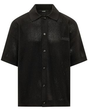 Amiri Regular Crochet Shirt - Black