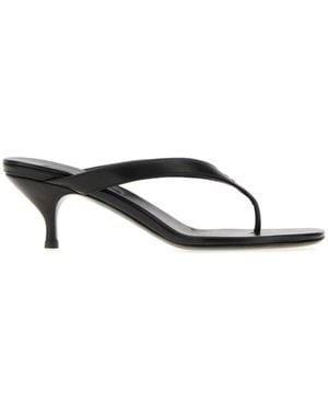 Miu Miu Leather Heels - Black