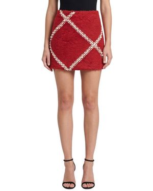 Des Phemmes Embellished Mini Skirt - Red