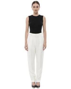 McQueen Tapered Pleated Pants - Black