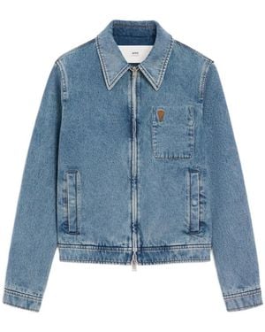 Ami Paris Shirt Collar Jackets - Blue